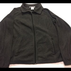 Columbia women’s XL gray fleece zip up sweater